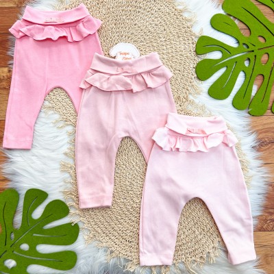 Kit 3 Calças - Gatinha de Lacinho - Rose e Rosa